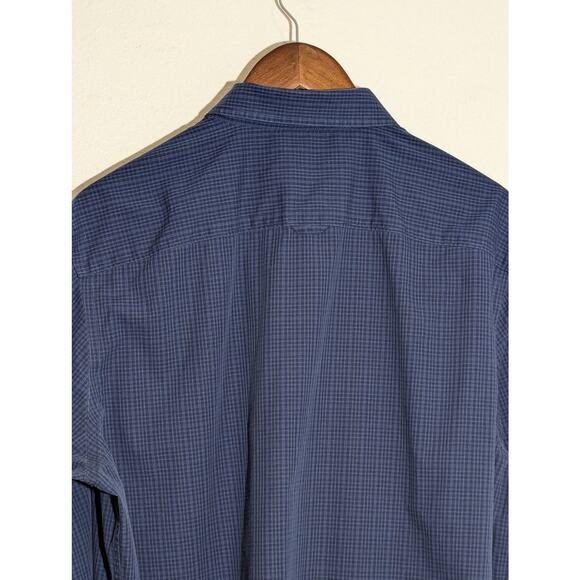 Nordstrom Men's Shirt XL Dark Blue Trim Fit Non-Iron Long Sleeve Button Down - Picture 6 of 6